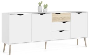 Biała komoda 196x82x39 cm Oslo – Tvilum