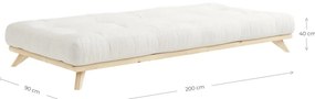 Łóżko jednoosoobowe z drewna sosnowego ze stelażem 90x200 cm Senza – Karup Design