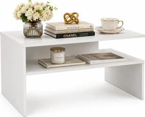 Biała Minimalistyczna Ława Kawowa D8-C70