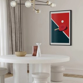 Plakat Tenis stołowy 60x90 cm z ramą czarną z marginesem ARTGEIST B
