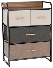 Komoda z szufladami z tkaniny HAZEL TYP 2, brązowy, M