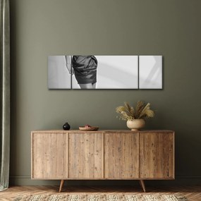 Obraz - Kobieta w krótkiej sukience (170x50 cm)