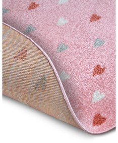 Różowy dywan dziecięcy ø 140 cm Little Hearts – Hanse Home