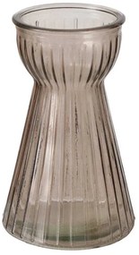 Wazon szklany HYACINTHA, ryflowane szkło, 15 cm