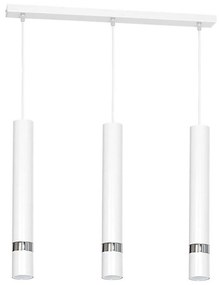 Lampa wisząca na linkach JOKER 3xGU10/25W/230V biała/błyszczący chrom