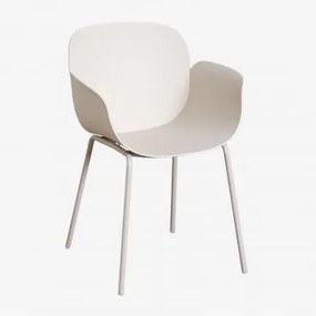 Krzesło Ogrodowe Z Polipropylenu I Stali Lynette Biały Kamień - Sklum