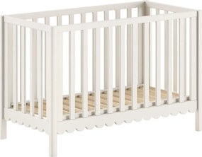 Beżowe łóżeczko z litego drewna sosnowego z regulowaną wysokością 60x120 cm Swingo – Vipack