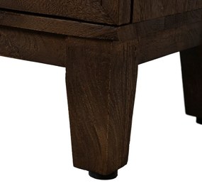 Brązowa witryna z litego drewna mango 180x87x35 cm Ravi – Ixia