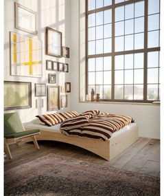 Łóżko dwuosobowe z litego drewna sosnowego bez zagłówka 160x200 cm w naturalnym kolorze Orbit – Karup Design
