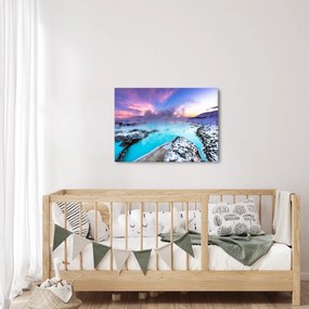 Obraz - Błękitna laguna na Islandii (70x50 cm)