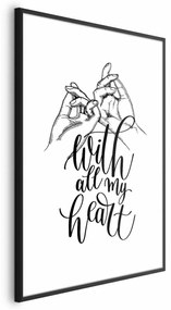 Plakat All My Heart 29,7x42 cm z ramą czarną z marginesem ARTGEIST B