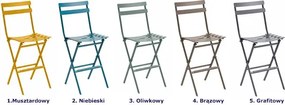 Grafitowy hoker barowy ogrodowy - Mitel 6X