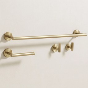 Zestaw akcesoriów łazienkowych Ari Złoty Szczotkowany 4 elementy