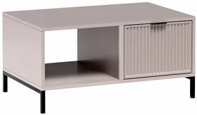 Stolik kawowy beżowy z lamelami D5-T99