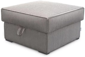 Beżowy taboret SMART COSARO z miejscem do przechowywania 65x65 cm