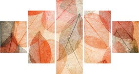 Obraz malowanych jesiennych liści (125x70 cm)