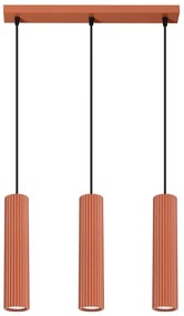 Potrójna lampa wisząca w kolorze ochra K0-E24
