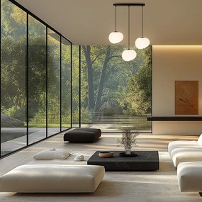 Czarno-biała lampa wisząca Stones – Candellux Lighting