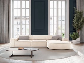 OUTLET Narożnik prawostronny sofa narożna 284/166/70 beż welur Jodie od Micadoni