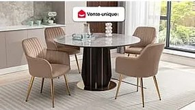 Zestaw 2 krzeseł z podłokietnikami z weluru i złotego metalu - Beżowy - ELEANA