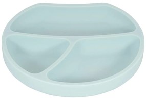 Jasnoniebieski silikonowy talerz dla dzieci 19x20,5 cm – Kindsgut