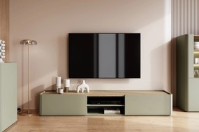 Szafka RTV Elivo 220 cm - eukaliptus / dąb baltic dune
