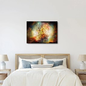 Abstrakcyjny obraz na szkle drzewa (70x50 cm)