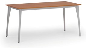 Stół konferencyjny do biura PRIMO OMEGA, 160x80 cm, szara podstawa, czereśnia