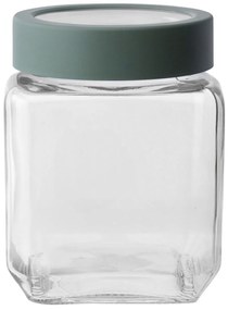 Altom Szklany kwadratowy słoik z pokrywką 500 ml,zielony, 500 ml