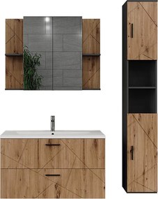 Zestaw mebli łazienkowych antracyt/artisan 100x44.6x57 irma