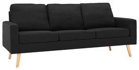 3-osobowa czarna sofa - Eroa 3Q