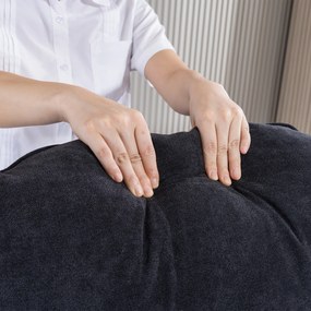 HOMCOM Fotel kierowniczy Ergonomiczny fotel biurowy do 200 kg o lnianym wyglądzie, wysokie oparcie, | Aosom PL