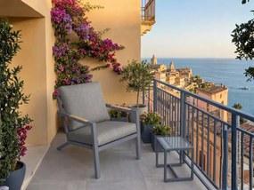 Fotel aluminiowy ogrodowy MISTERIOSO wygodne siedzisko