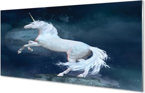 Szkło do Kuchni na Ścianę Jednorożec na tle Planet