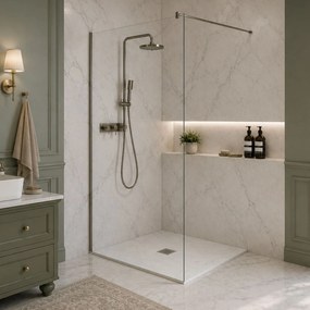 Brodzik z konglomeratu kwadratowy 90 x 90 DIAMO White