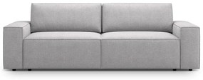 Jasnoszara rozkładana sofa z materiału bouclé 247 cm Jodie – Micadoni Home