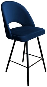 Hoker POLO krzesło barowe tkanina Welur podstawa metalowa