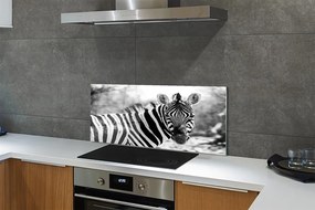 Panel szklany do Kuchni Zebra w Stylu Retro