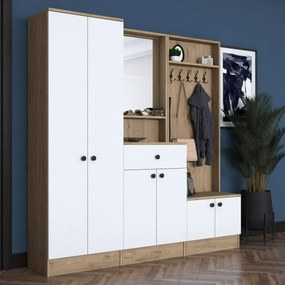 Zestaw do przedpokoju Pome White and Walnut I