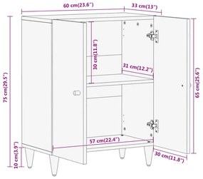 Rustykalna komoda z rzeźbionymi frontami - Nolen 3X