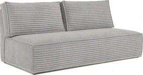 Sofa z Funkcją Spania MAVIA Szara Sztruksowa Japandi