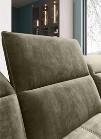 Narożnik COLOMBO XL Lewostronny z elektryczną regulacją siedziska w tkaninie PALLADIUM 10 WERSAL