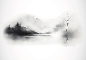 Fototapeta - Krajobraz, grafika wektorowa (196x136 cm)
