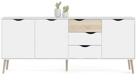 Biała komoda 196x82x39 cm Oslo – Tvilum