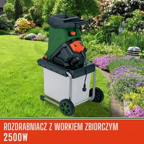 Rozdrabniacz do gałęzi CHIP z pojemnikiem 50 l, 3100W czarno/zielony Gardebruk