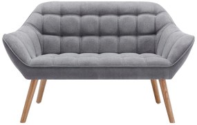 Kanapa 2-osobowa z szarą tapicerką - CASERTA