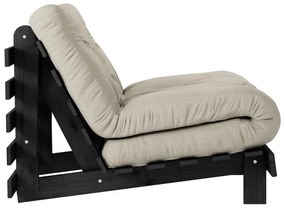 Szarobeżowy lniany fotel Roots Black Night – Karup Design