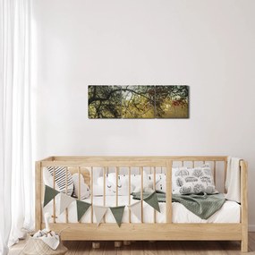 Obraz wschodu słońca (z zegarem) (90x30 cm)