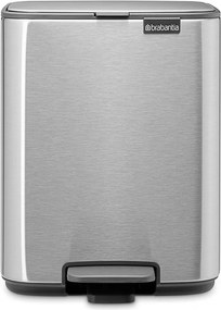 Stalowy kosz na śmieci z pedałem w kolorze matowego srebra 7 l Bo – Brabantia