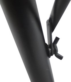 Outsunny Stół Wiszący Balkonowy Półokrągły Regulowana Wysokość Metalowy Czarny 60x45x50cm | Aosom PL